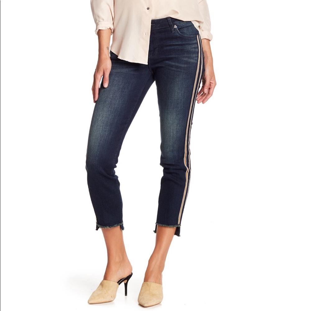 KUT Cropped Jean with Stripe Detailing - NWT